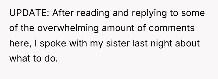 UPDATE: After reading and replying to some of the overwhelming...