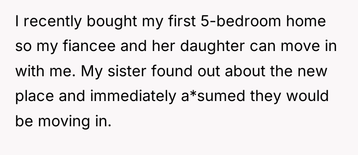 I recently bought my first 5-bedroom home so my fiancee...