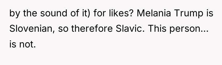 by the sound of it) for likes? Melania Trump is...