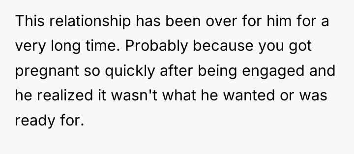 This relationship has been over for him for a very...