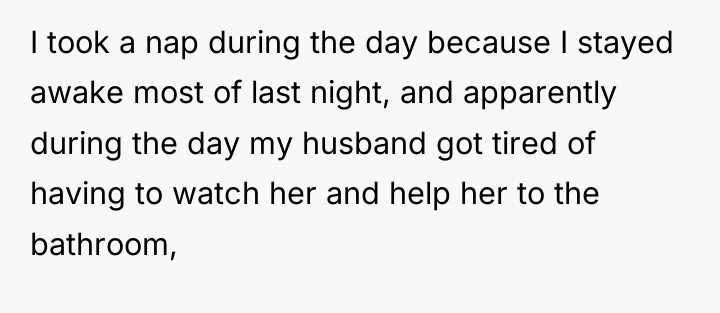 I took a nap during the day because I stayed...