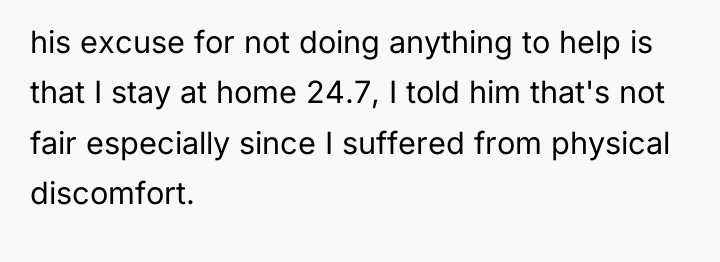 his excuse for not doing anything to help is that...