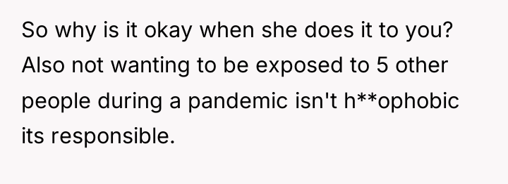 So why is it okay when she does it to...