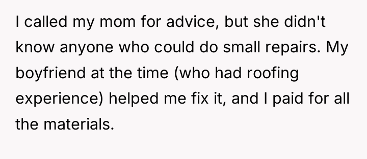 I called my mom for advice, but she didn't know...