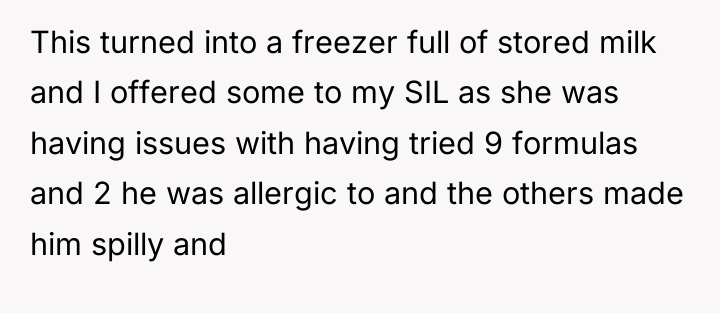 This turned into a freezer full of stored milk and...