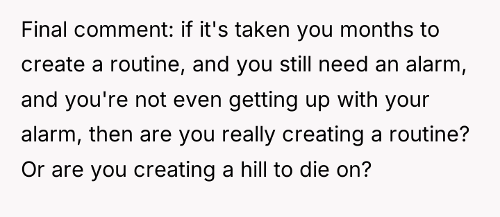 Final comment: if it's taken you months to create a...