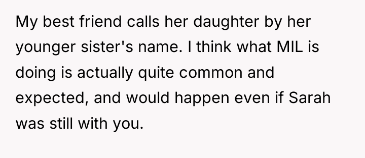 My best friend calls her daughter by her younger sister's...