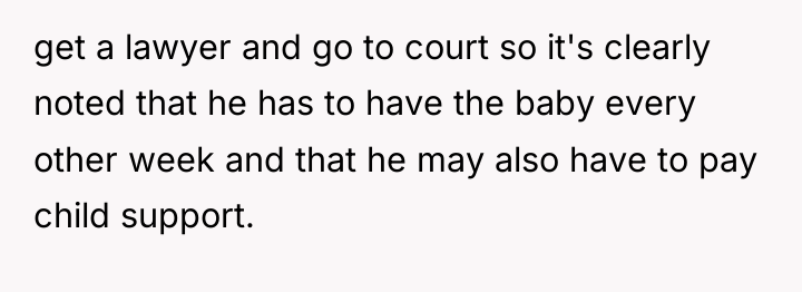 get a lawyer and go to court so it's clearly...