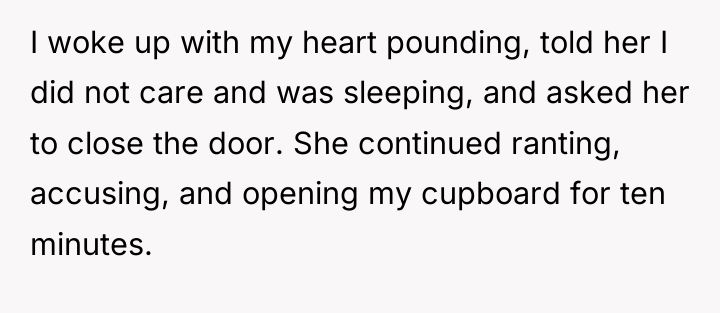 I woke up with my heart pounding, told her I...