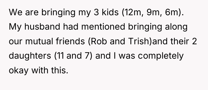 We are bringing my 3 kids (12m, 9m, 6m). My...