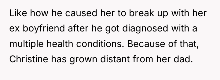 Like how he caused her to break up with her...