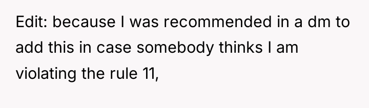 Edit: because I was recommended in a dm to add...