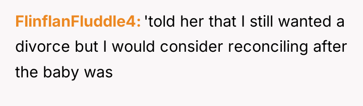 FlinflanFluddle4 'told her that I still wanted a divorce but...