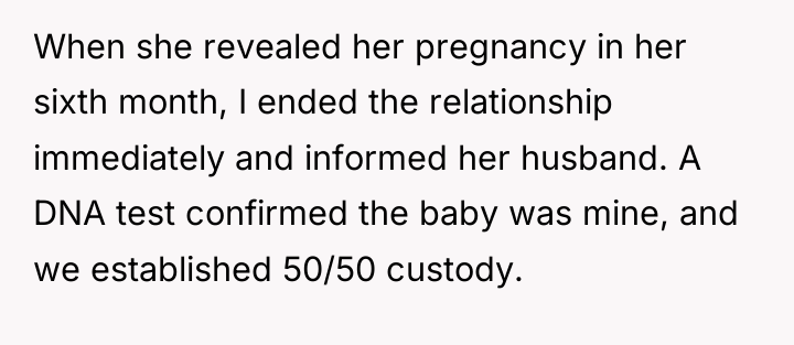 When she revealed her pregnancy in her sixth month, I...