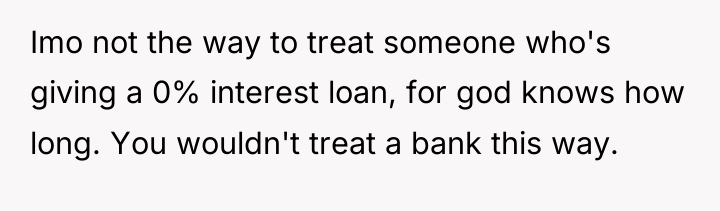 Imo not the way to treat someone who's giving a...