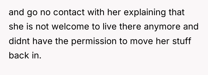 and go no contact with her explaining that she is...