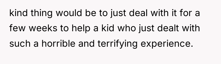 kind thing would be to just deal with it for...