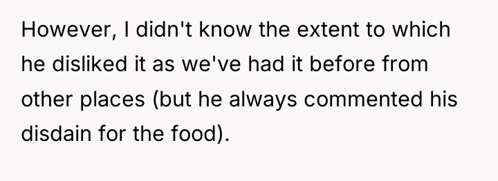 However, I didn't know the extent to which he disliked...