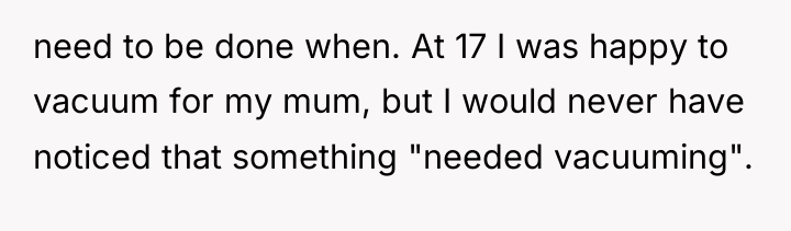 need to be done when. At 17 I was happy...
