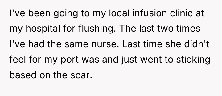 I've been going to my local infusion clinic at my...