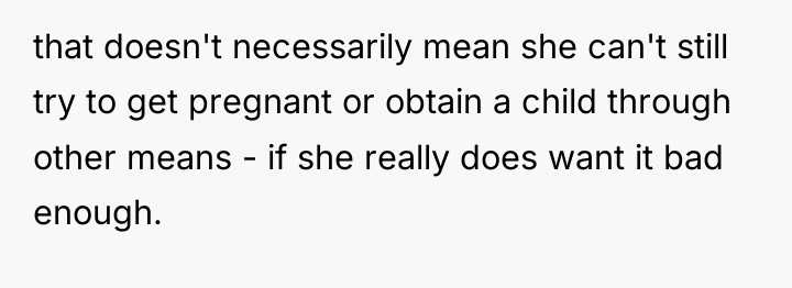 that doesn't necessarily mean she can't still try to get...