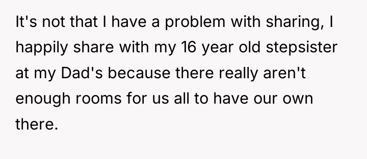 It's not that I have a problem with sharing, I...