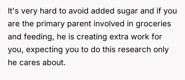 It's very hard to avoid added sugar and if you...