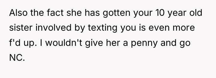 Also the fact she has gotten your 10 year old...