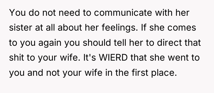 You do not need to communicate with her sister at...