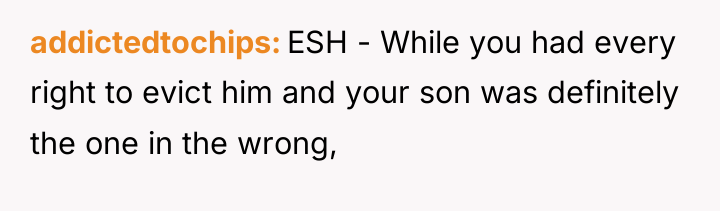 addictedtochips ESH - While you had every right to evict...