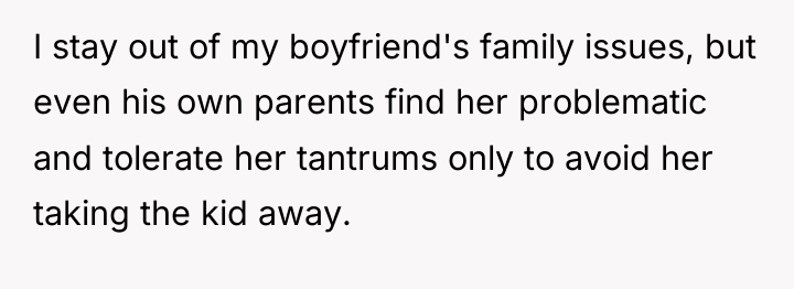 I stay out of my boyfriend's family issues, but even...