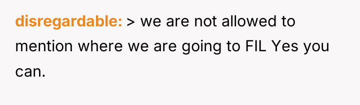 disregardable > we are not allowed to mention where we...