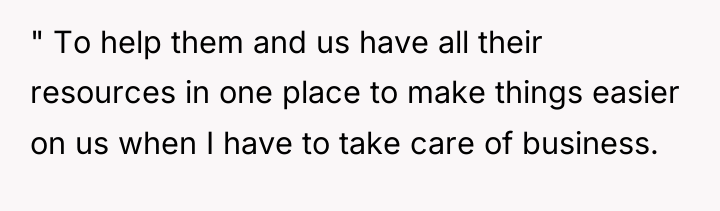 " To help them and us have all their resources...