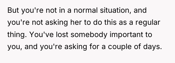 But you're not in a normal situation, and you're not...