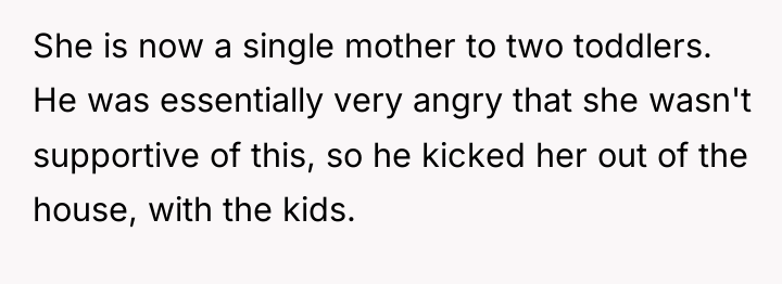 She is now a single mother to two toddlers. He...