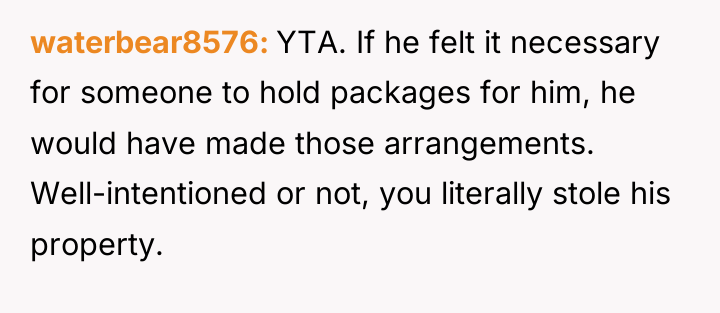 waterbear8576 YTA. If he felt it necessary for someone to...