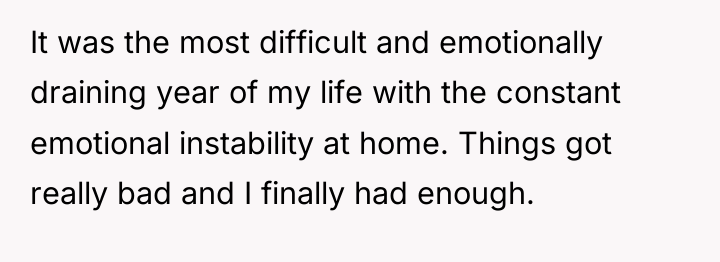 It was the most difficult and emotionally draining year of...