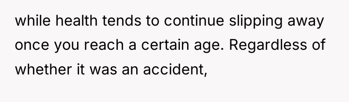 while health tends to continue slipping away once you reach...