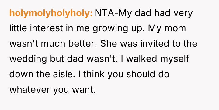 holymolyholyholy NTA-My dad had very little interest in me growing...