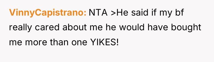 VinnyCapistrano NTA >He said if my bf really cared about...