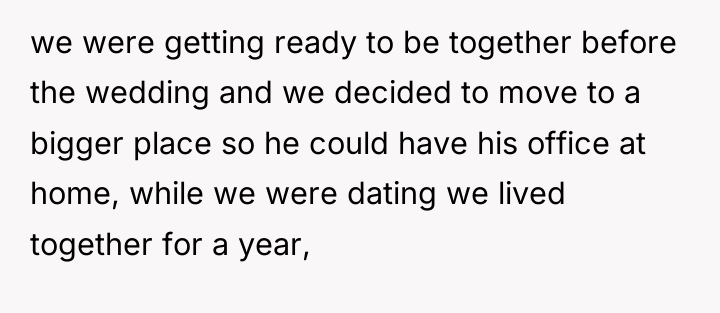 we were getting ready to be together before the wedding...