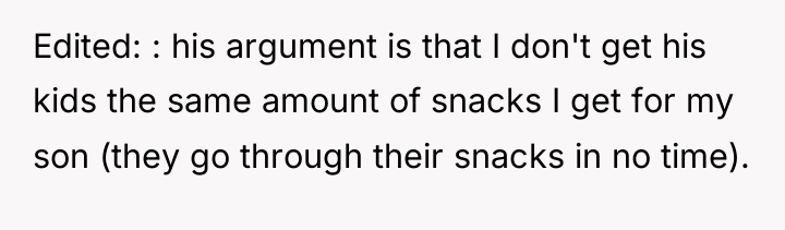 Edited: : his argument is that I don't get his...