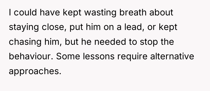 I could have kept wasting breath about staying close, put...