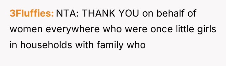 3Fluffies NTA: THANK YOU on behalf of women everywhere who...