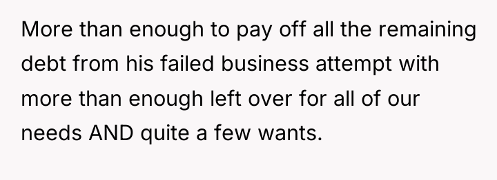 More than enough to pay off all the remaining debt...