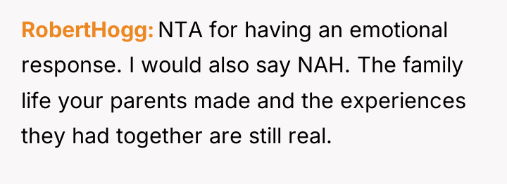 RobertHogg NTA for having an emotional response. I would also...
