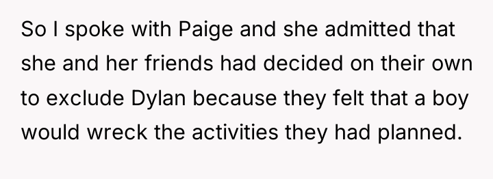 So I spoke with Paige and she admitted that she...