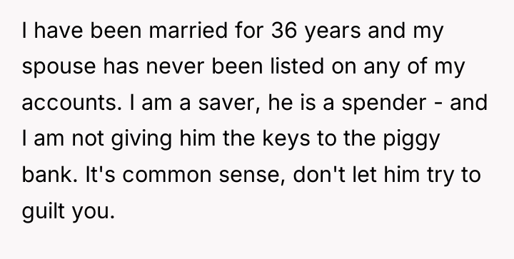I have been married for 36 years and my spouse...