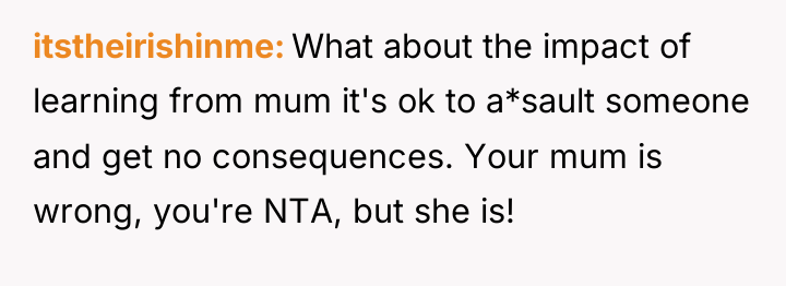 itstheirishinme What about the impact of learning from mum it's...