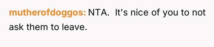 mutherofdoggos NTA. It's nice of you to not ask...